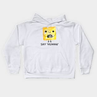 say 'human' Kids Hoodie